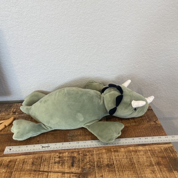 Pillowfort Weighted Plush Dinosaur 24” Throw Pillow Green Plush Stuff Animal 3lb - Picture 5 of 7